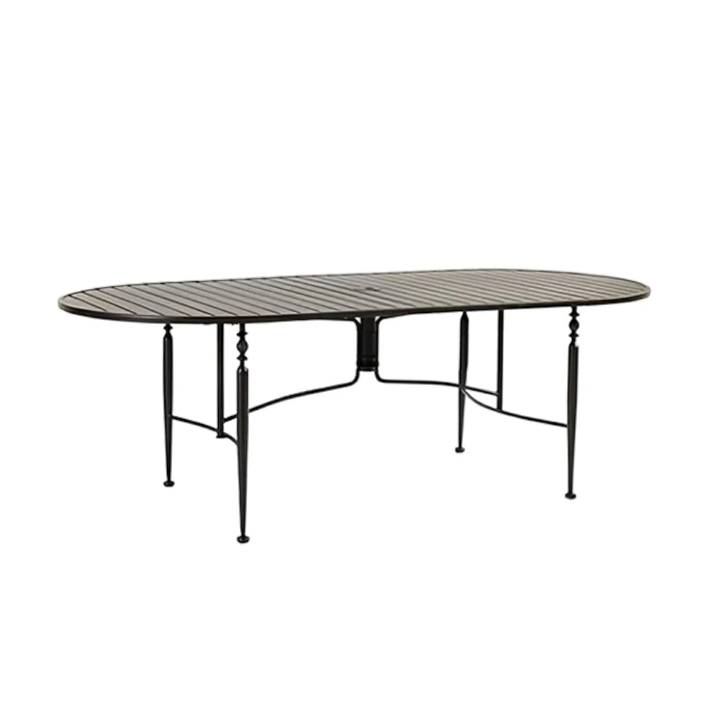 SOLARA Outdoor Dining Table - Stable Support Design, Powder-Coated Iron Alloy Frame, Durable Patio Garden Balcony Dining Table