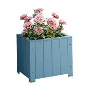SOLARA Planter Box - Finnish Solid Wood 50×50×50 Outdoor Garden & Patio Furniture - Blue