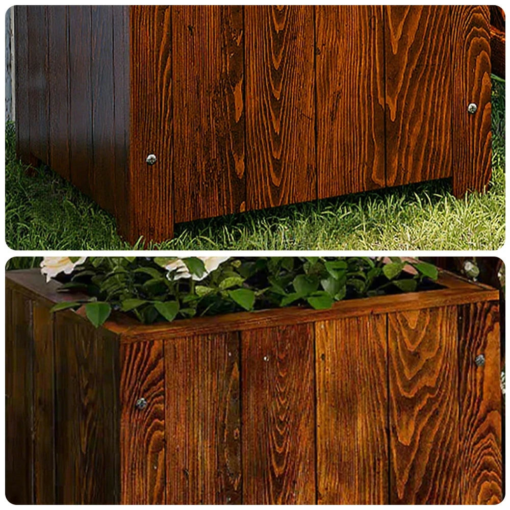 SOLARA Planter Box - Finnish Solid Wood 50×50×50 Outdoor Garden & Patio Furniture - Brown