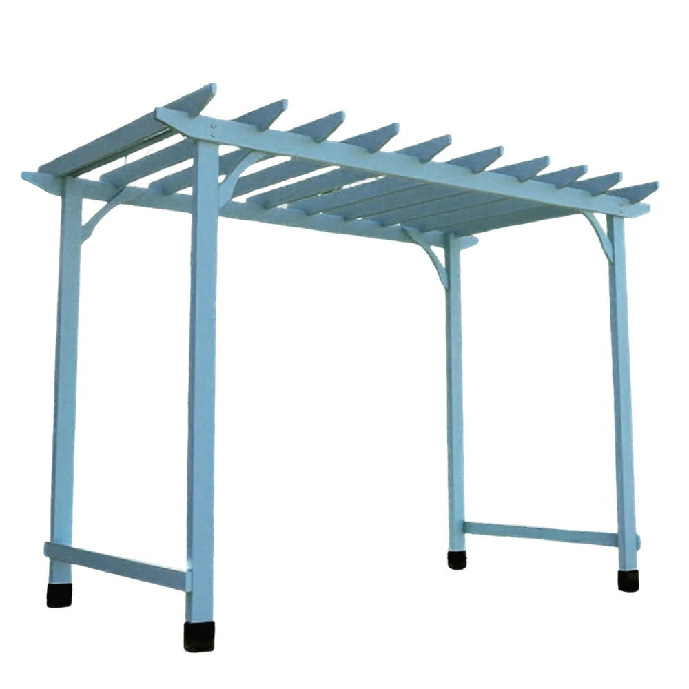 SOLARA Double-Row Pergola - Finnish Solid Wood, 3m x 1.3m/2m x 2m, Outdoor Garden & Patio Shade - Blue