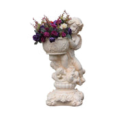 SOLARA 50cm Girl Angel Design Outdoor Planter UV-Resistant, Waterproof, Corrosion-Resistant, Durable for All Weather, Elegant Design for Gardens Patios
