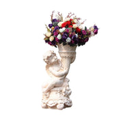 SOLARA 50cm Boy Angel Design Outdoor Planter UV-Resistant, Waterproof, Corrosion-Resistant, Durable for All Weather, Elegant Design for Gardens Patios