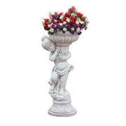 SOLARA 74cm Girl Angel Design Outdoor Planter UV-Resistant, Waterproof, Corrosion-Resistant, Durable for All Weather, Elegant Design for Gardens Patios