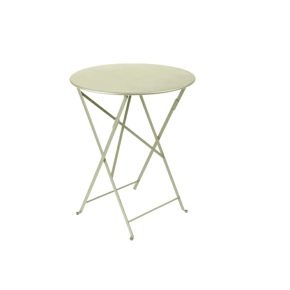 SOLARA Foldable Bistro Table Space-Saving Design Steel Frame with Rust-Resistant Coating French Balcony Style - Green
