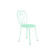 SOLARA Stackable Dining Chair Commercial-Grade Rust-Resistant Steel Frame Perforated Quick-Dry Seat Space-Saving Design - Green