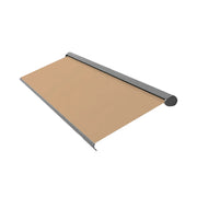 SOLARA Electric Retractable Awning Black Frame Remote Control Waterproof Aluminium 300/400/500cm Patio Balcony Outdoor Use - Khaki