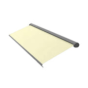 SOLARA Electric Retractable Awning Black Frame Remote Control Waterproof Aluminium 300/400/500cm Patio Balcony Outdoor Use - Beige