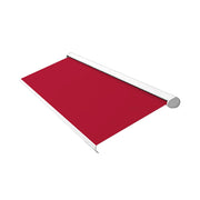 SOLARA Electric Retractable Awning White Frame Remote Control Waterproof Aluminium 300/400/500cm Patio Balcony Outdoor Use - Red