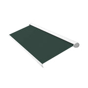 SOLARA Electric Retractable Awning White Frame Remote Control Waterproof Aluminium 300/400/500cm Patio Balcony Outdoor Use - Dark Green
