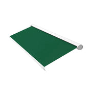 SOLARA Electric Retractable Awning White Frame Remote Control Waterproof Aluminium 300/400/500cm Patio Balcony Outdoor Use - Green