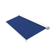 SOLARA Electric Retractable Awning White Frame Remote Control Waterproof Aluminium 300/400/500cm Patio Balcony Outdoor Use - Dark Blue