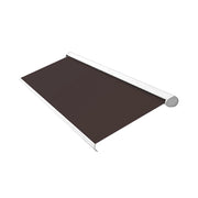 SOLARA Electric Retractable Awning White Frame Remote Control Waterproof Aluminium 300/400/500cm Patio Balcony Outdoor Use - Brown