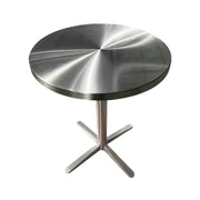 SOLARA Stainless Steel Thick Edge Round Table Heavy Duty Stable Frame Multi-Size 50/60/80cm for Kitchen Café Dining