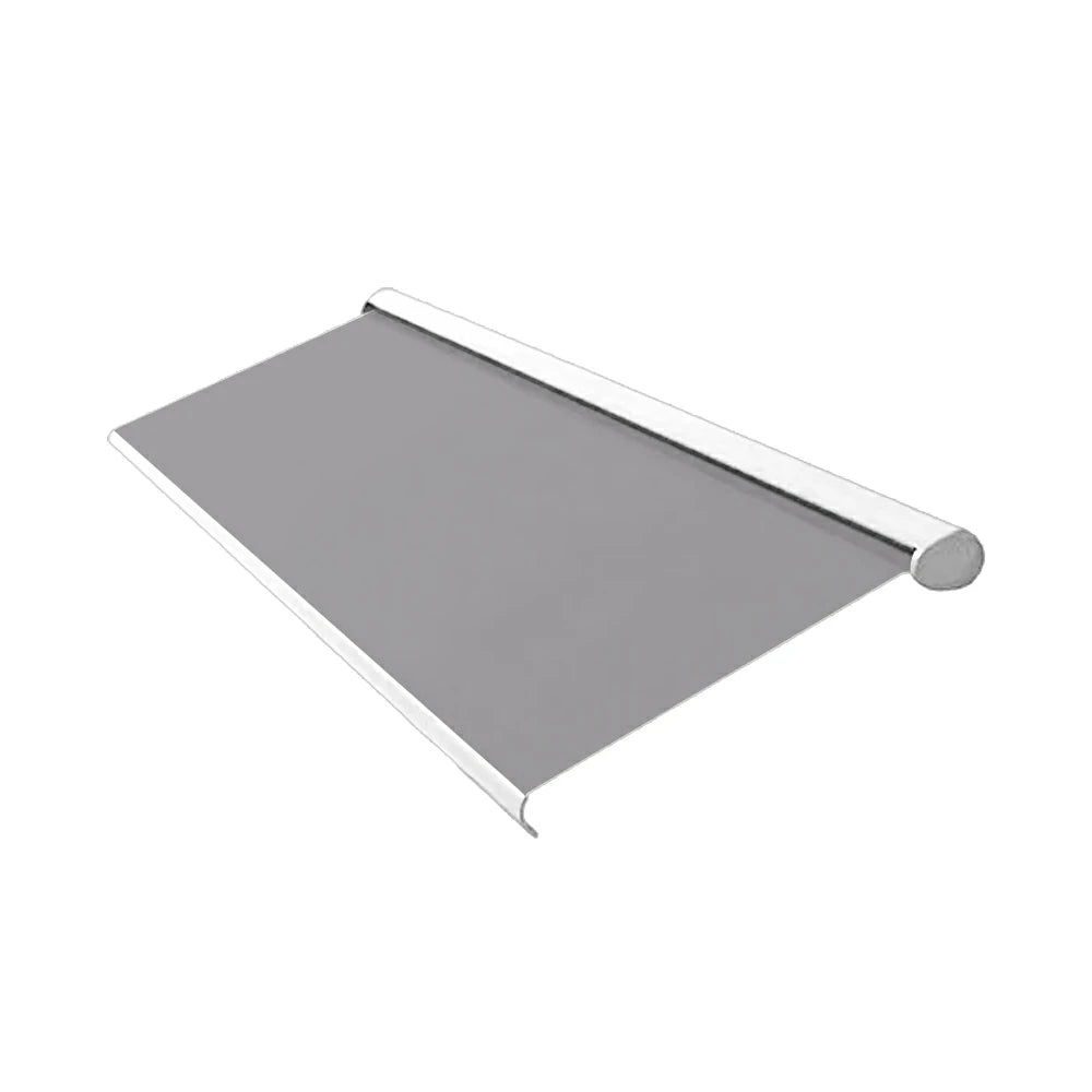 SOLARA Electric Retractable Awning White Frame Remote Control Waterproof Aluminium 300/400/500cm Patio Balcony Outdoor Use - Grey