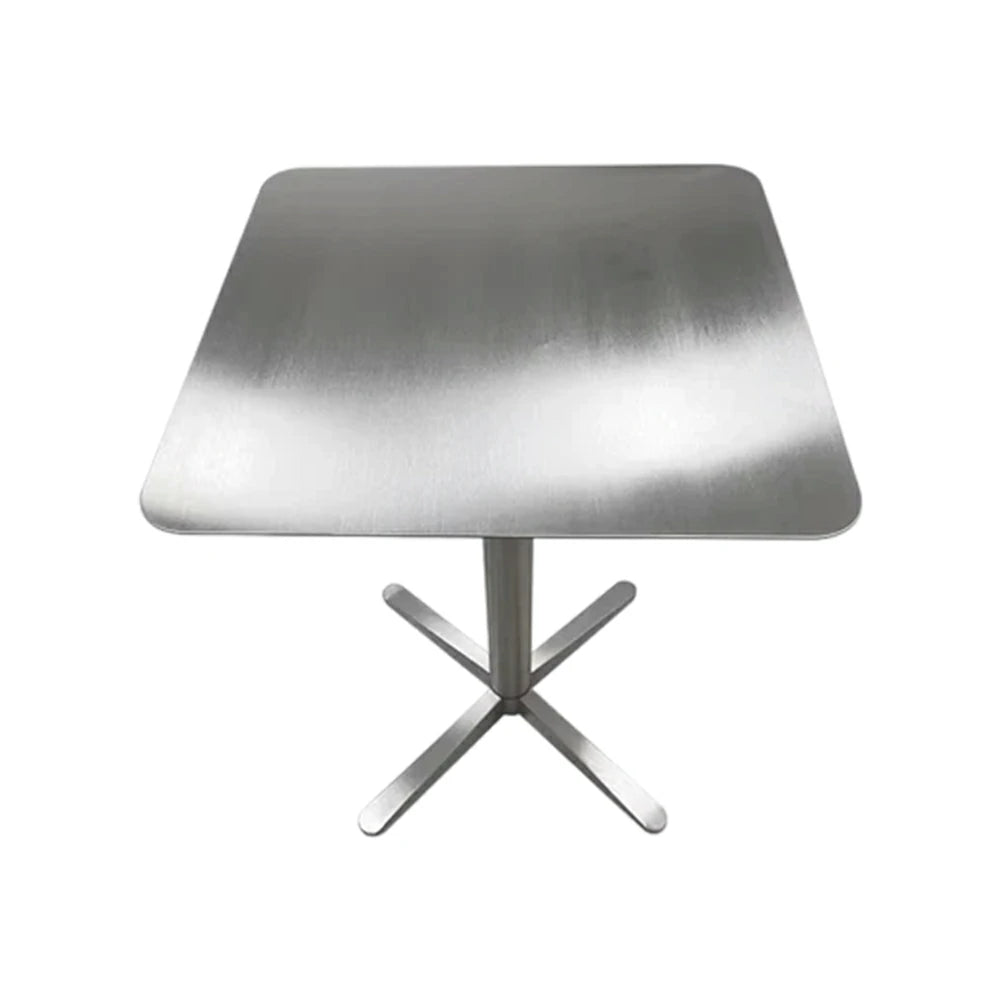 SOLARA Stainless Steel Solid Square Table Heavy Duty Stable Frame Multi-Size 50/60/80cm for Kitchen Café Dining