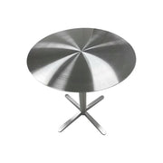SOLARA Stainless Steel Solid Round Table Heavy Duty Stable Frame Multi-Size 50/60/80cm for Kitchen Café Dining