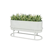 SOLARA Stainless Steel Planter Box Modern Outdoor Weather Resistant 100/120cm Patio Garden Commercial Use - White