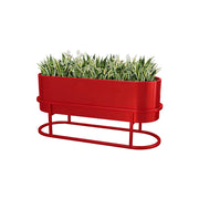 SOLARA Stainless Steel Planter Box Modern Outdoor Weather Resistant 100/120cm Patio Garden Commercial Use - Red