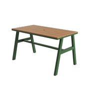 SOLARA Outdoor Dining Table WPC Top Heavy Duty Steel Frame 120/140/160cm for Patio Garden Cafe Restaurant - Dark Green