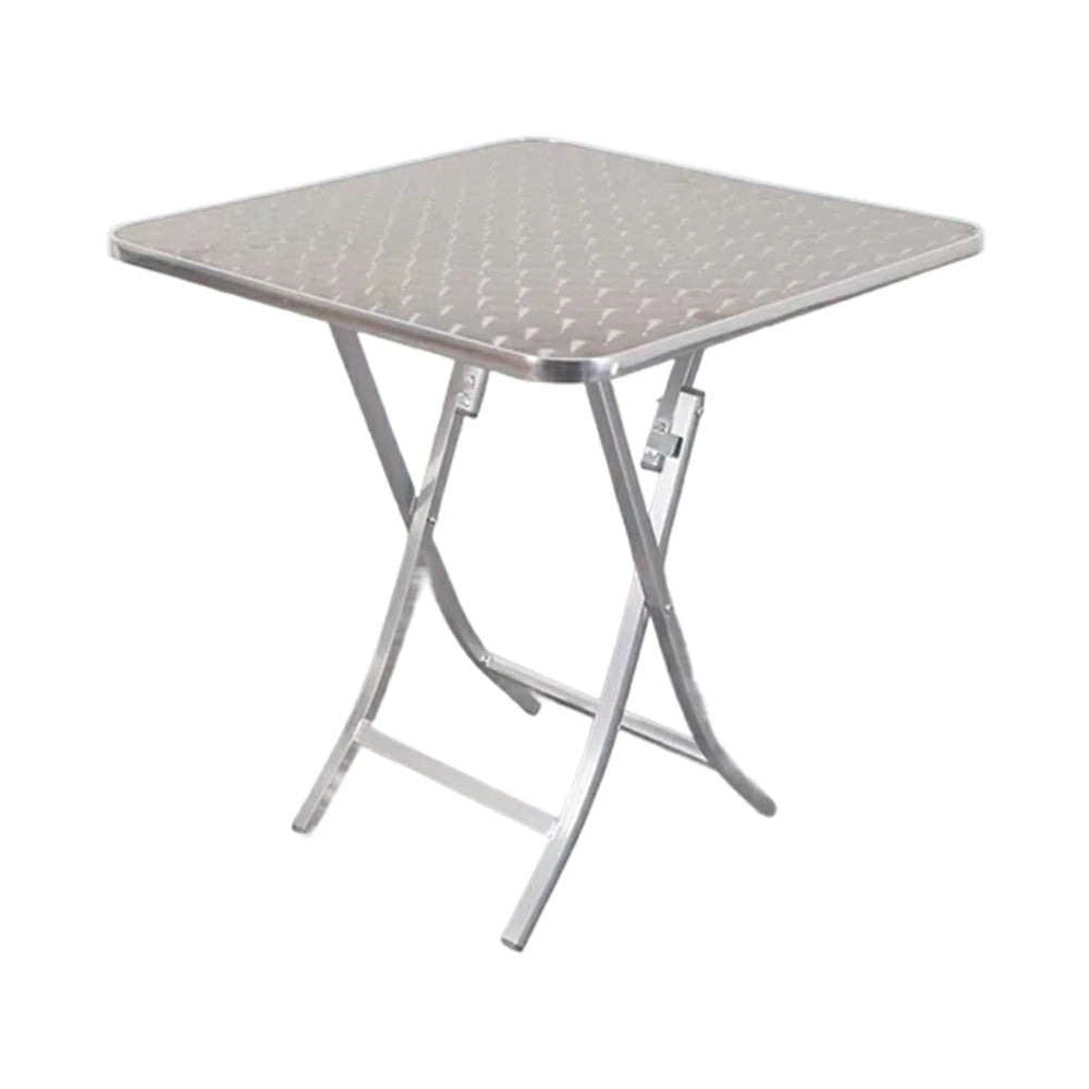 SOLARA Foldable Aluminium Square Outdoor Table Heavy Duty 200kg Load Thick Top Portable Multi-Size 60/70/80cm for Patio Camping