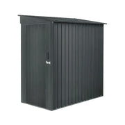 SOLARA Outdoor Metal Storage Shed Side Door Large Capacity Weatherproof Sloped Roof Reinforced Frame Garden Backyard Tool Storage - Grey
