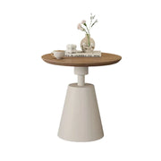 SOLARA 50/60cm Solid Wood Side Table New Zealand Pine Top with Steel Legs for Living Room Bedroom Reading Corner - Wood
