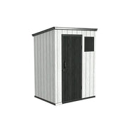 SOLARA 5x4FT Outdoor Storage Shed Reinforced Structure Double Door Weather Resistant Large Capacity for Garden Backyard Patio