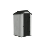 SOLARA 4x4FT Outdoor Storage Shed Reinforced Structure Double Door Weather Resistant Large Capacity for Garden Backyard Patio