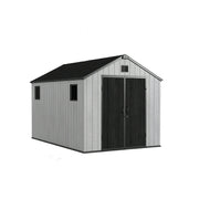SOLARA 8x12FT Outdoor Storage Shed Reinforced Structure Double Door Weather Resistant Large Capacity for Garden Backyard Patio