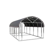 SOLARA Outdoor Car Canopy Sun Shade Waterproof Reinforced Frame 300/400cm for Driveway Patio Parking - Black