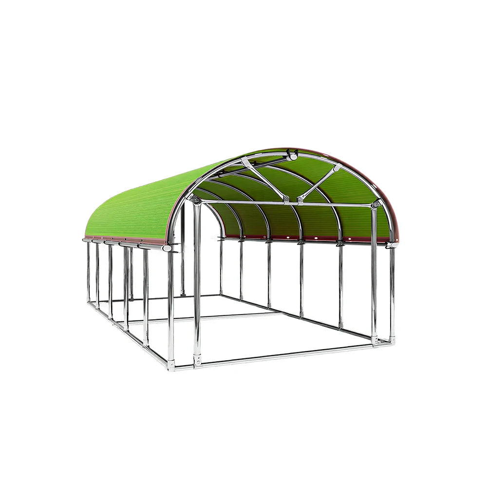 SOLARA Outdoor Car Canopy Sun Shade Waterproof Reinforced Frame 300/400cm for Driveway Patio Parking - Apple Green