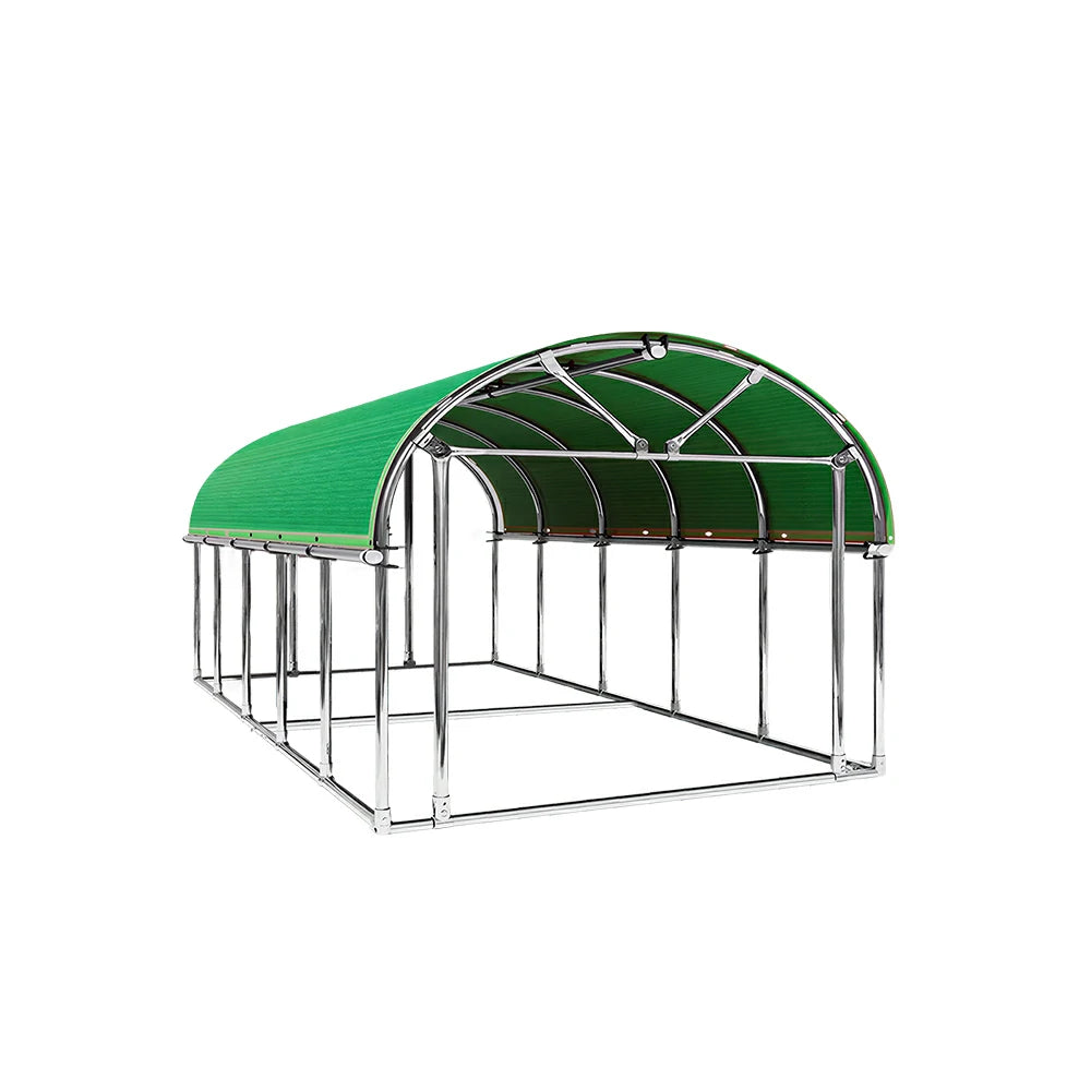 SOLARA Outdoor Car Canopy Sun Shade Waterproof Reinforced Frame 300/400cm for Driveway Patio Parking - Green