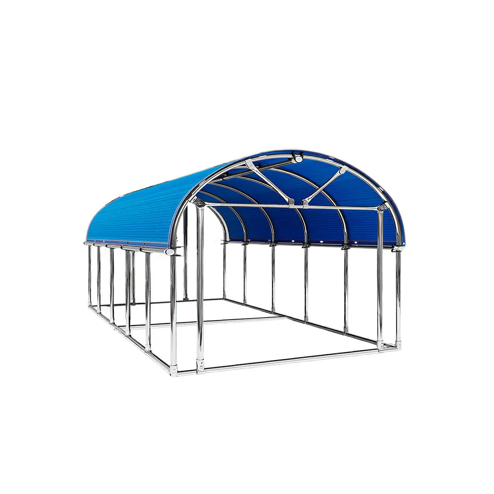 SOLARA Outdoor Car Canopy Sun Shade Waterproof Reinforced Frame 300/400cm for Driveway Patio Parking - Blue