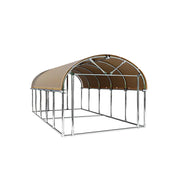SOLARA Outdoor Car Canopy Sun Shade Waterproof Reinforced Frame 300/400cm for Driveway Patio Parking - Orange