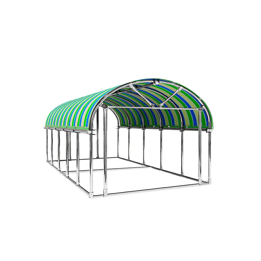 SOLARA Outdoor Car Canopy Sun Shade Waterproof Reinforced Frame 300/400cm for Driveway Patio Parking - Yellow&Blue