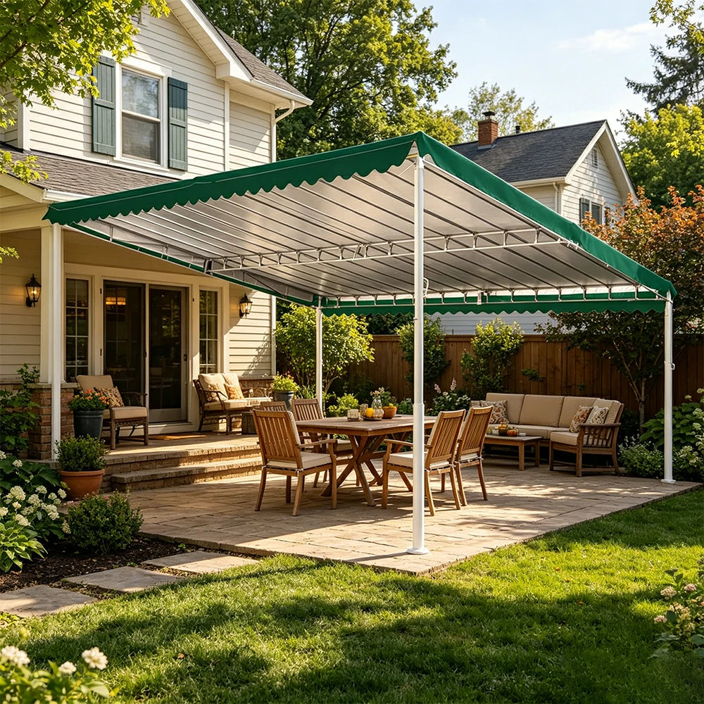 SOLARA Outdoor Car Canopy High Density Fabric Reinforced Steel Frame Weatherproof 600/800cm for Garage Yard Parking