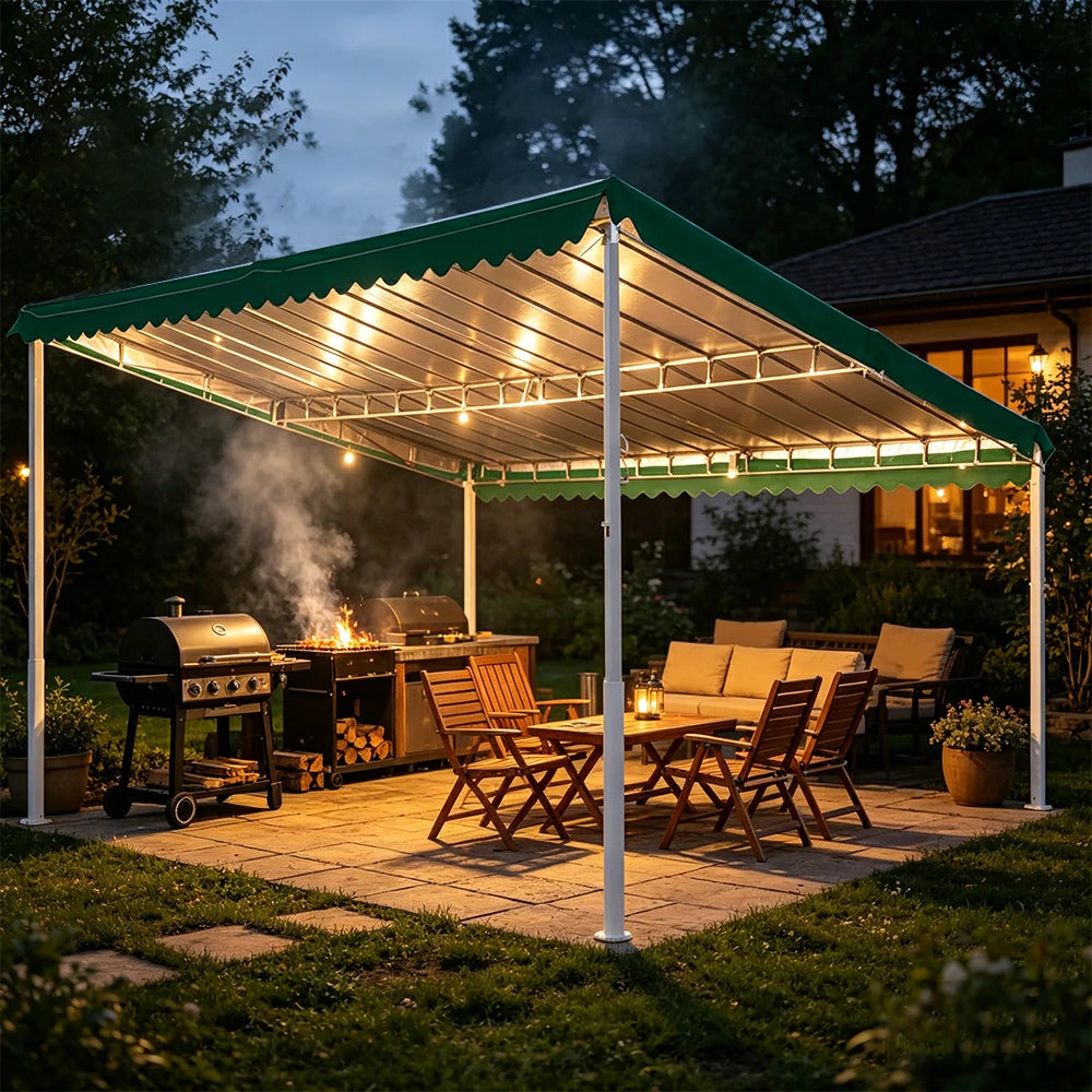 SOLARA Outdoor Car Canopy High Density Fabric Reinforced Steel Frame Weatherproof 600/800cm for Garage Yard Parking