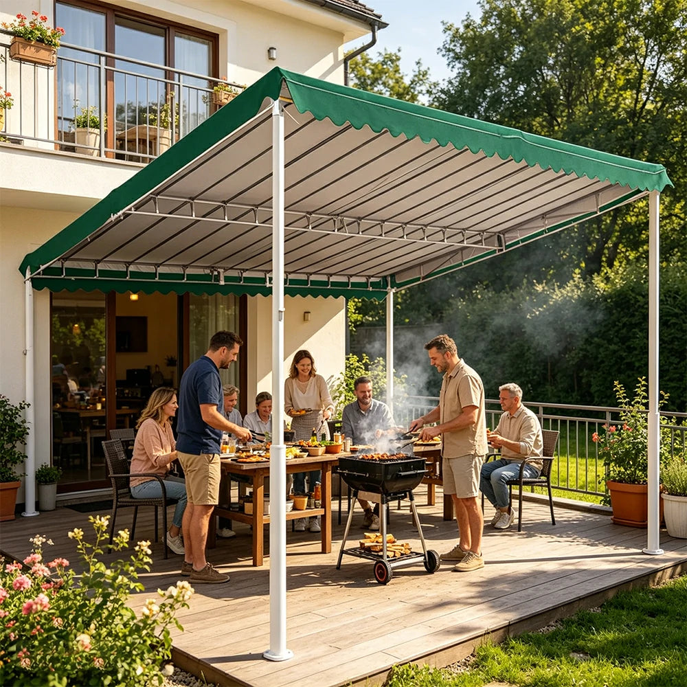 SOLARA Outdoor Car Canopy High Density Fabric Reinforced Steel Frame Weatherproof 600/800cm for Garage Yard Parking