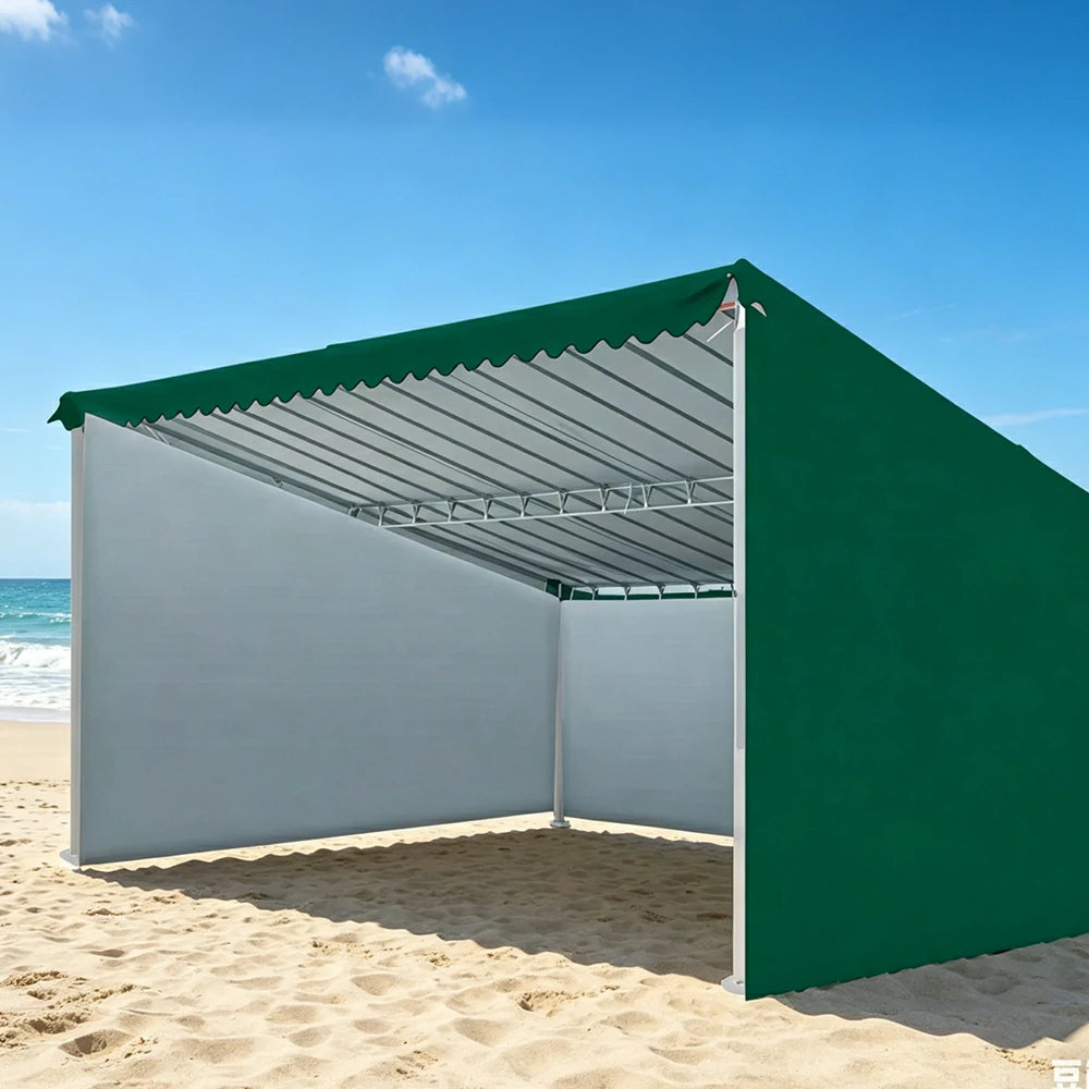 SOLARA Outdoor Car Canopy 3-Sided Windproof Panels High Density Fabric Reinforced Steel Frame 600/800cm for Garage Yard Parking