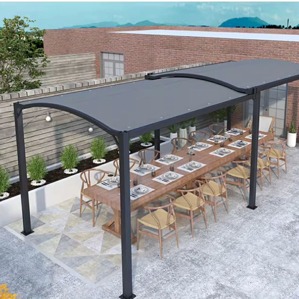 SOLARA Outdoor Gazebo Car Canopy 2-in-1 Triple Layer Fabric UV Resistant Reinforced Steel Frame for Garden Patio Dining