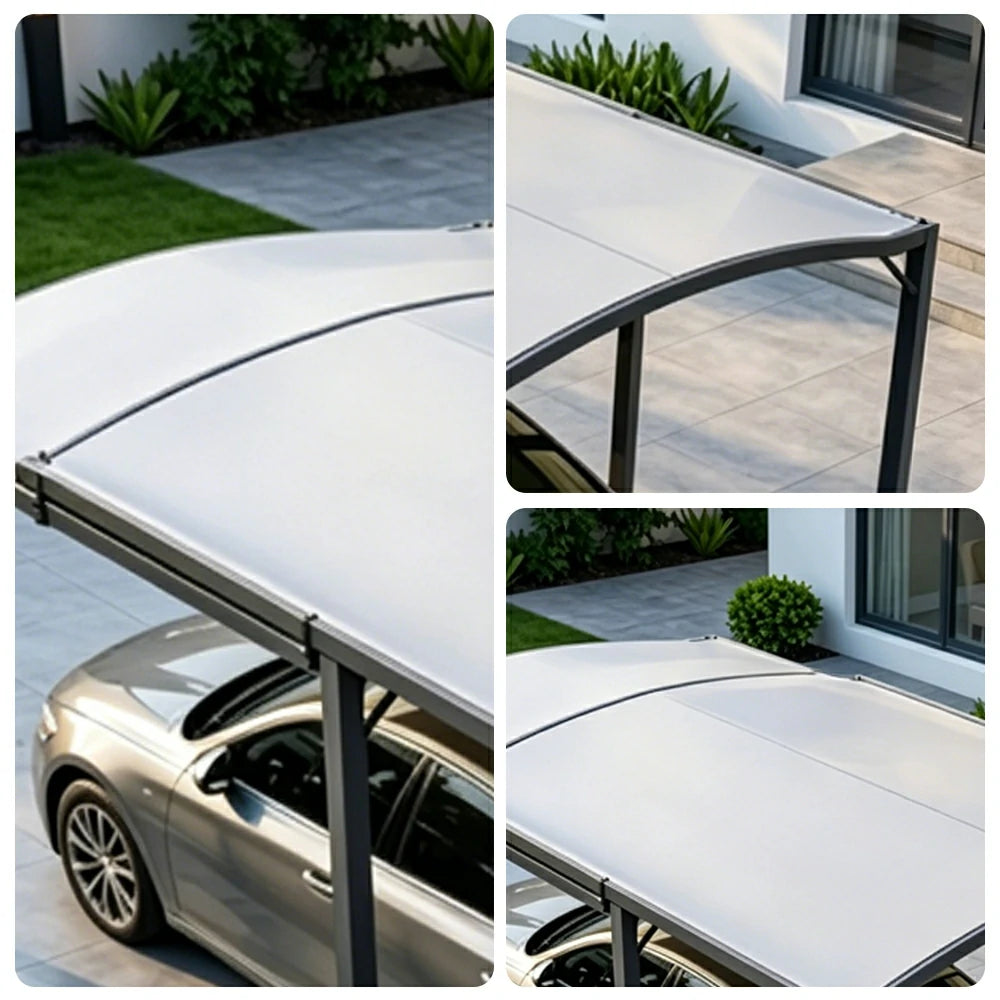 SOLARA Outdoor Gazebo Car Canopy 2-in-1 Triple Layer Fabric UV Resistant Reinforced Steel Frame for Garden Patio Dining