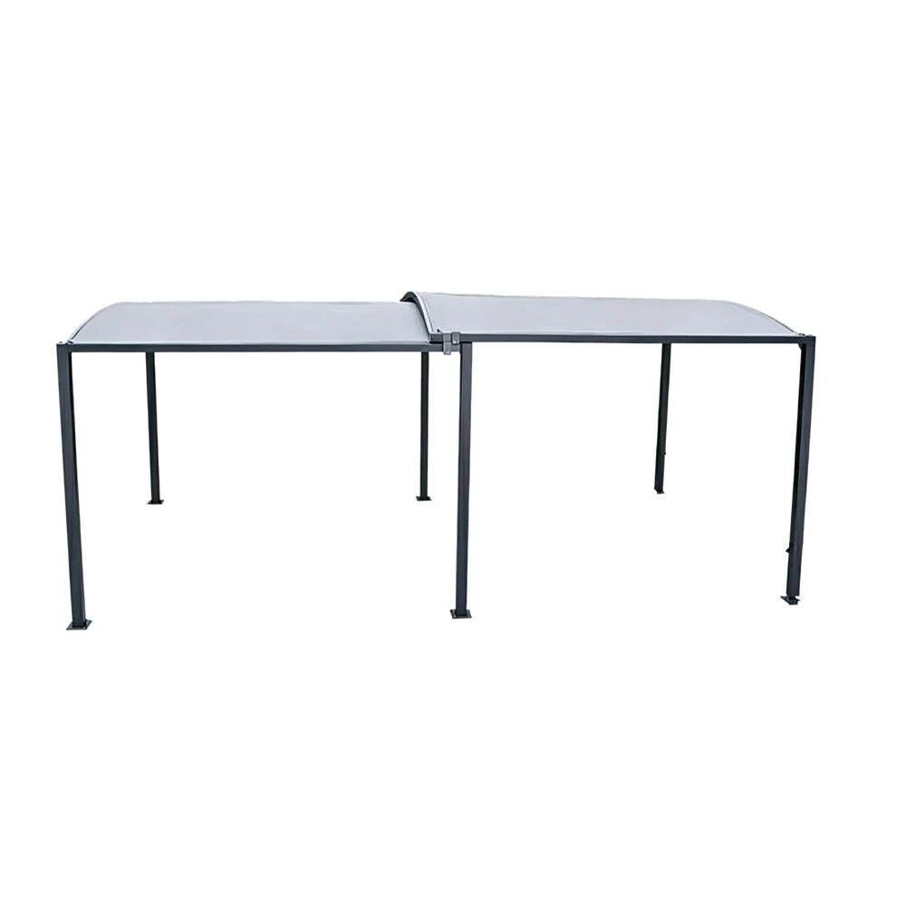 SOLARA Outdoor Gazebo Car Canopy 2-in-1 Triple Layer Fabric UV Resistant Reinforced Steel Frame for Garden Patio Dining
