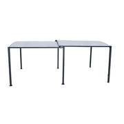 SOLARA Outdoor Gazebo Car Canopy 2-in-1 Triple Layer Fabric UV Resistant Reinforced Steel Frame for Garden Patio Dining