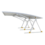 SOLARA Premium Outdoor Carport Carbon Steel Frame UV Resistant Waterproof Large Coverage for Driveway Backyard Parking - White