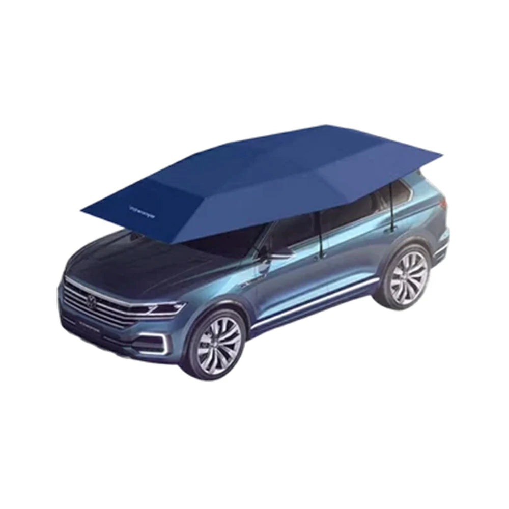 SOLARA Car Sun Shade Cover 210D Oxford Fabric Strong Suction Waterproof UV Protection 420/480cm for Outdoor Parking - Blue