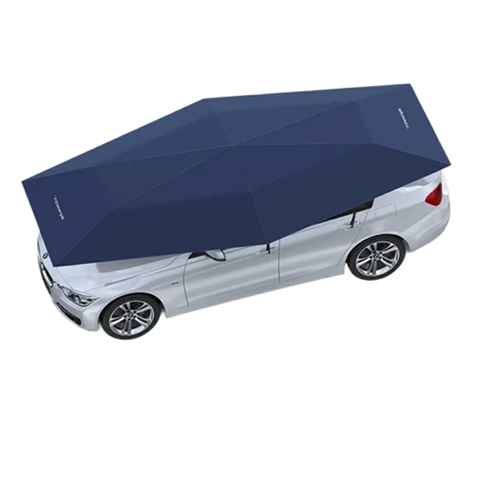 SOLARA Car Sun Shade Cover 210D Oxford Fabric Strong Suction Waterproof UV Protection 420/480cm for Outdoor Parking - Blue