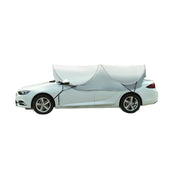 SOLARA Pop Up Car Sunshade Cover Blackout UV Protection Heat Insulation Portable for Outdoor Parking Sedan SUV - Silver