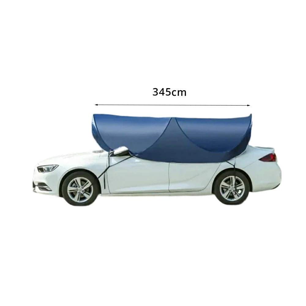 SOLARA Pop Up Car Sunshade Cover Blackout UV Protection Heat Insulation Portable for Outdoor Parking Sedan SUV - Blue