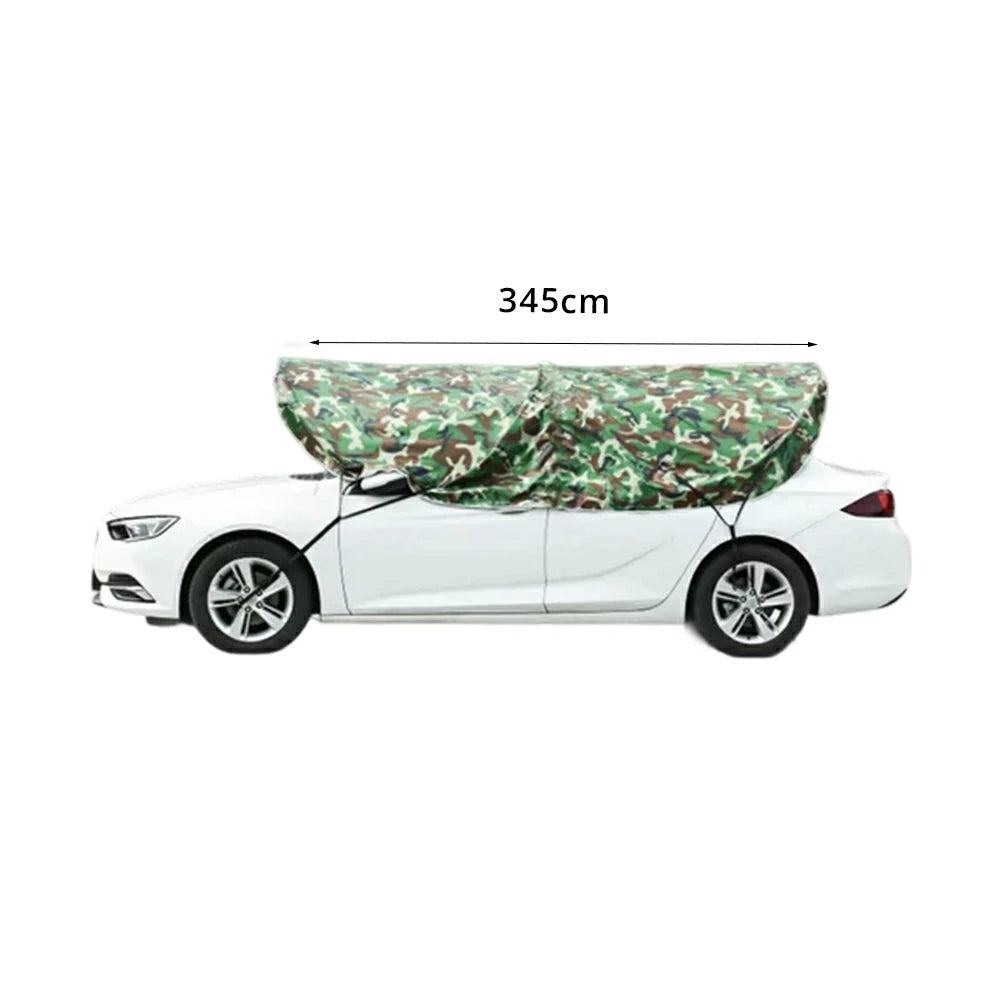 SOLARA Pop Up Car Sunshade Cover Blackout UV Protection Heat Insulation Portable for Outdoor Parking Sedan SUV - Camouflage
