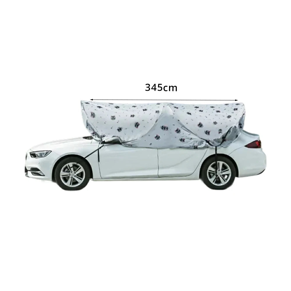 SOLARA Pop Up Car Sunshade Cover Cartoon Pattern Blackout UV Protection Heat Insulation Portable for Outdoor Parking Sedan SUV
